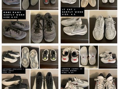 Variety of boys basketball shoes