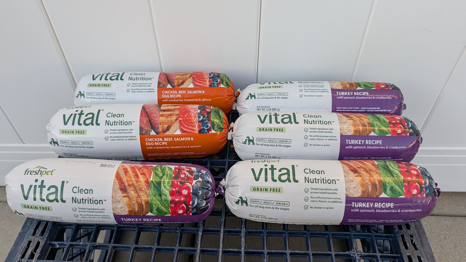 6 x Freshpet Vital Balanced Nutrition Adult Dog Food 2lb