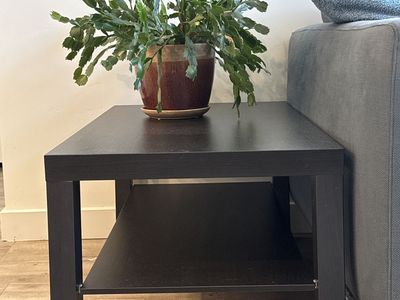 IKEA Lack Black End Table Side Table or Coffee Table with Storage Shelf