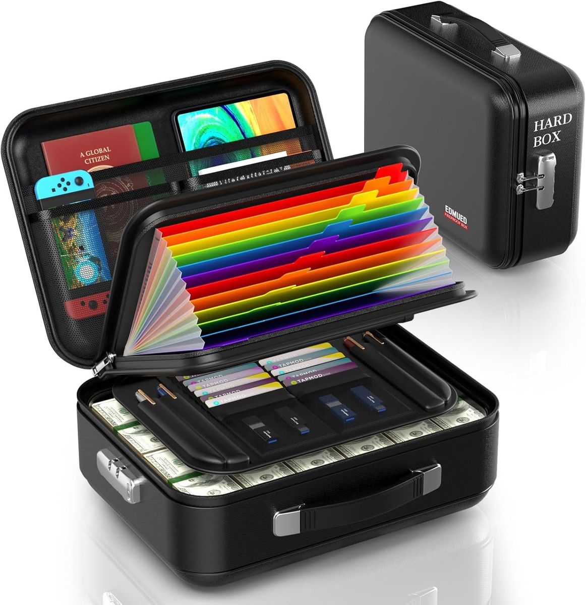 Fireproof Document Box with Combination Lock