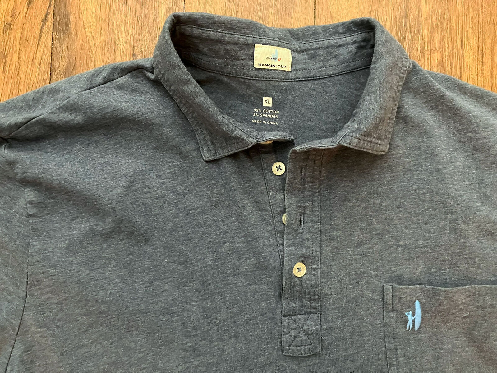 Johnnie O Mens XL Golf Polo Heather Blue Shirt