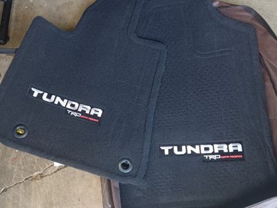 Toyota Tundra TRD Off Road Carpet Floor Mats Pair - Black