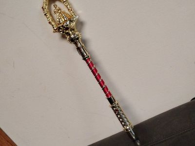 Light-Up Toy Scepter Wand Gold and Red Costume Prop