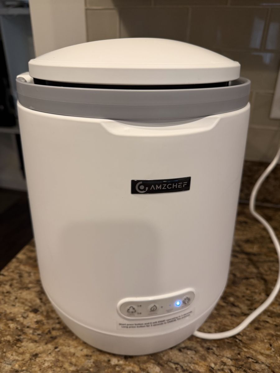 Amzchef Electric Kitchen Waste Food Composter Countertop Bin - White