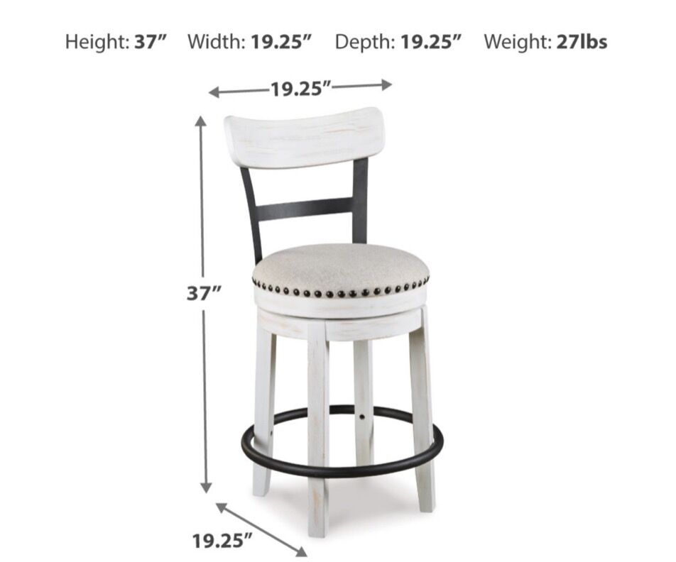Nice barely used Ashley farmhouse table and swiveling chairs