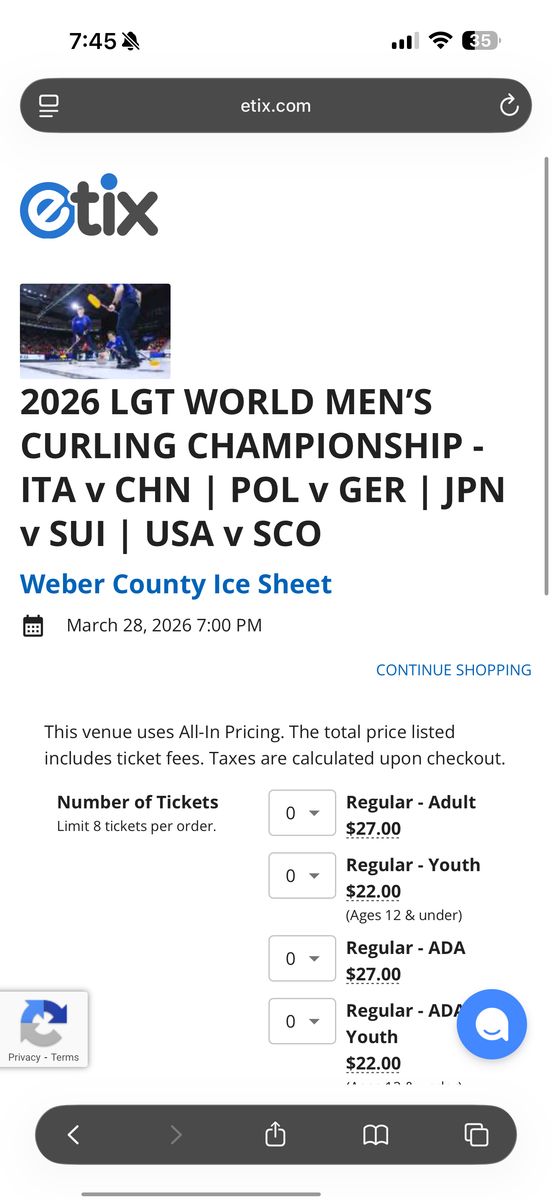 USA Mens Curling Match