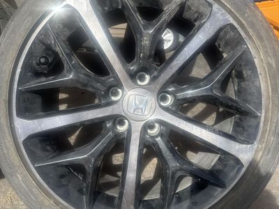 2 OEM Honda 18 Inch Alloy Wheels and Tires Set