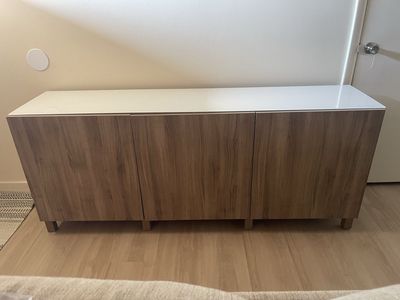 IKEA BESTÅ with glass top