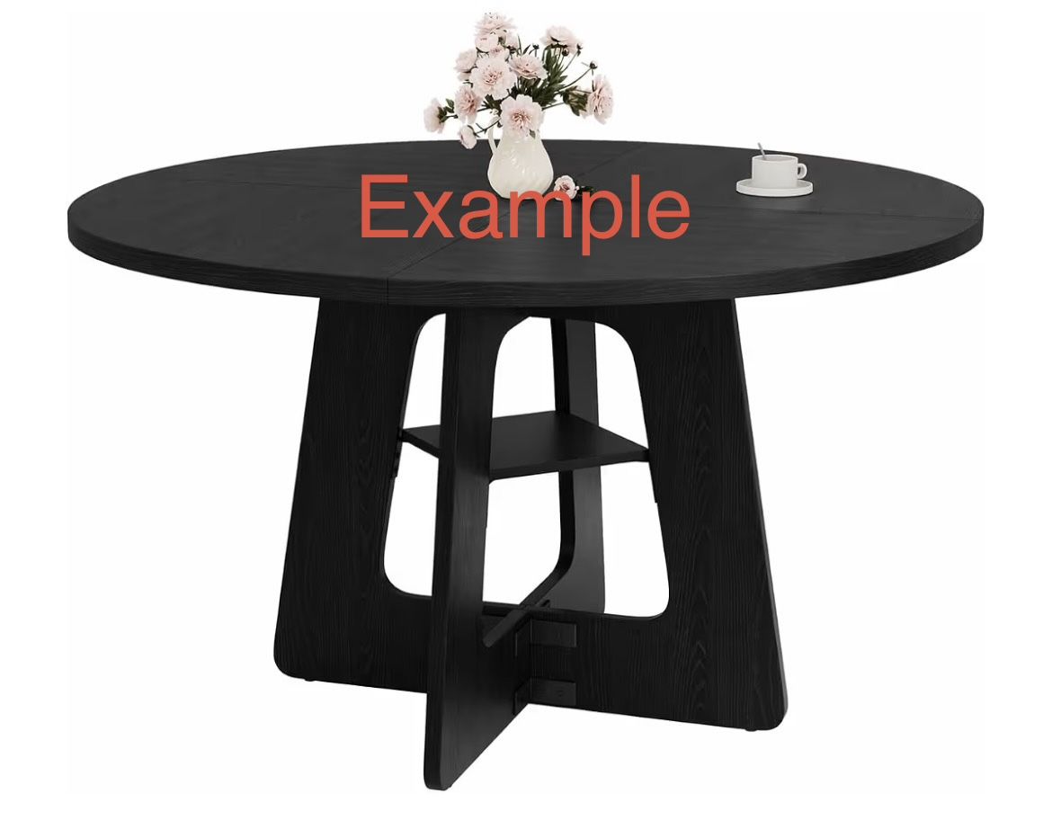 HM25601 Round Dining Table - Black