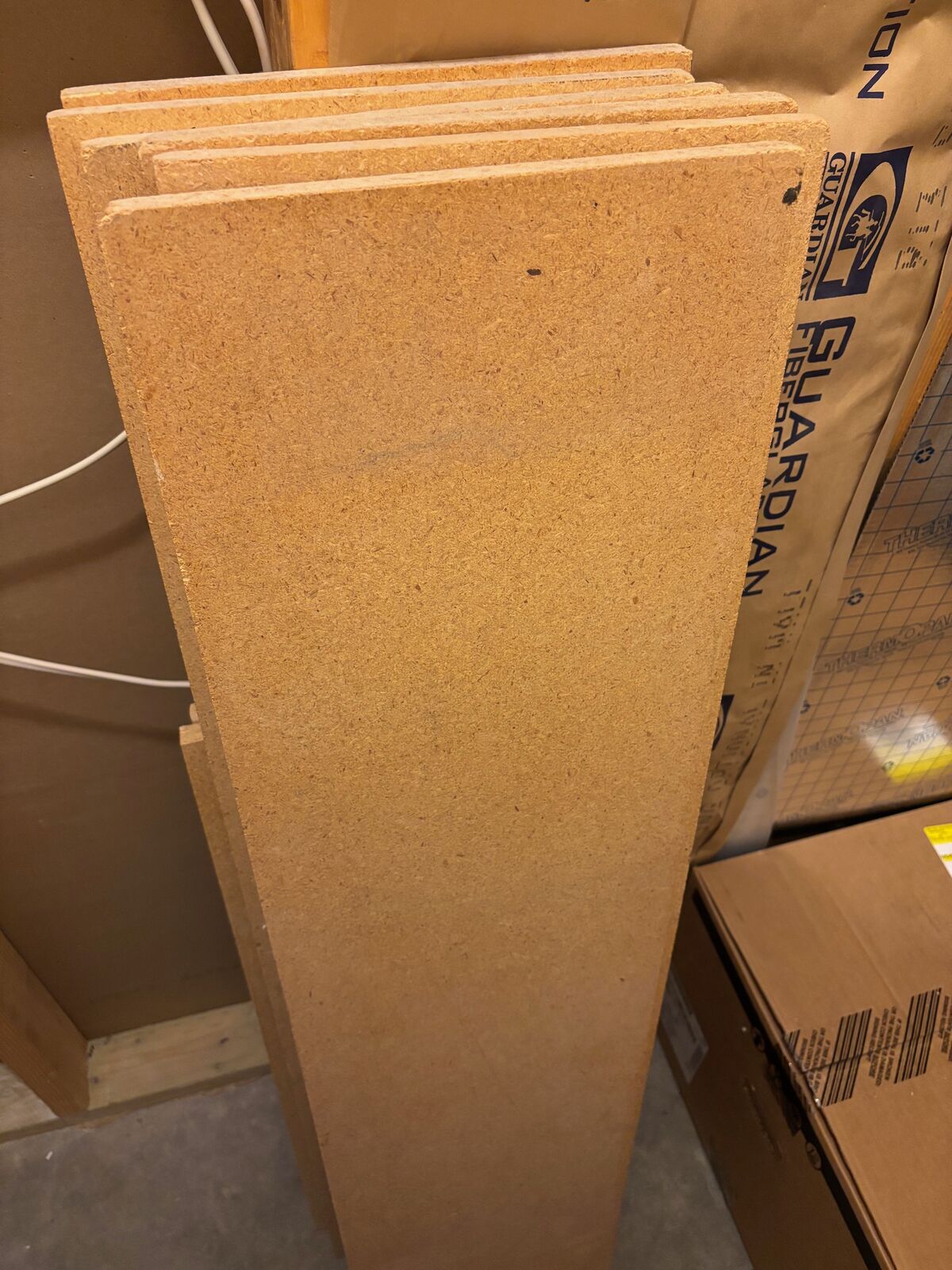 NEW SANDED PARTICLE BOARD SHELVING