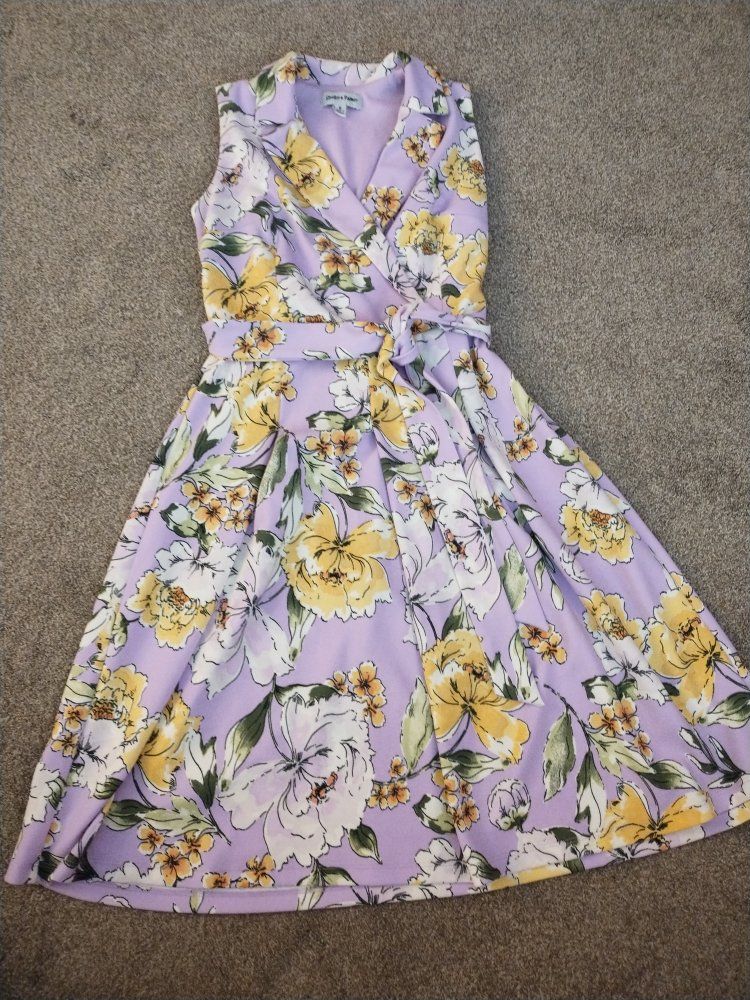 Shelby & Palmer faux wrap midi dress size 8