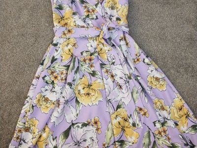 Shelby & Palmer faux wrap midi dress size 8