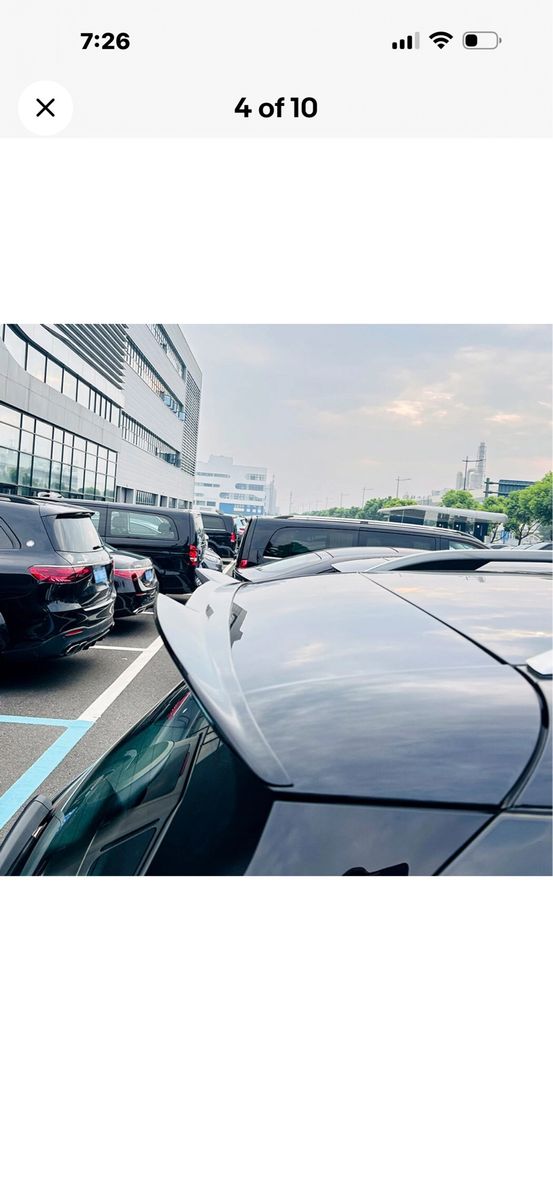 Unbranded Black Car Roof Spoiler Wing for Mercedes Benz GLE 53 2021-2025 SUV Exterior Enhancement Aftermarket