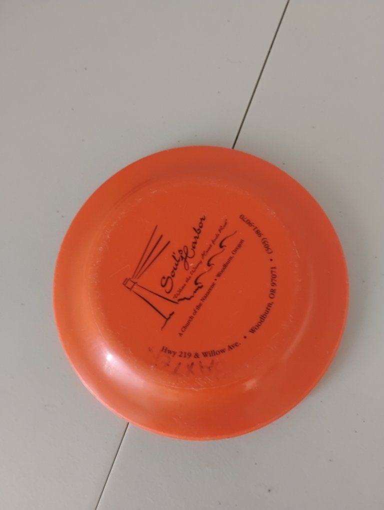 Woodburn Nazarene Church Soul Harbor Orange Frisbee Flying Disc