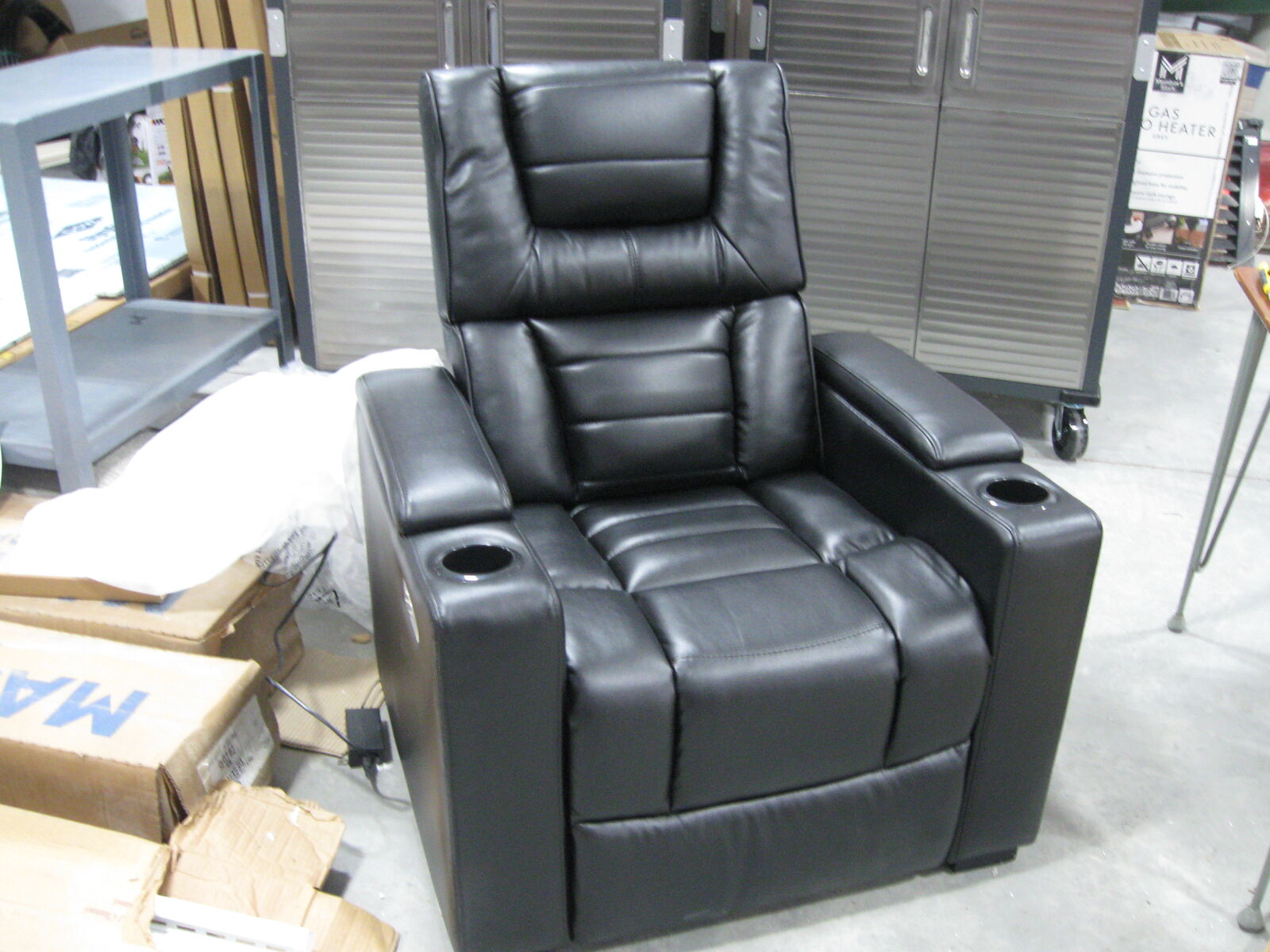 New Black Lexington Power Motion Theater Recliner Chair