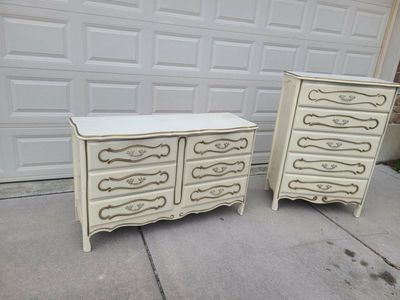 vintage dresser set of 2