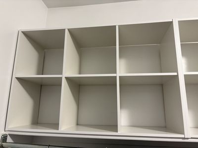 6-cube white bookshelf