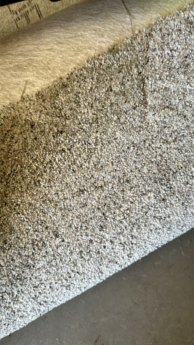 New Rolled Gray-Toned Carpet Remnant - Perfect for Small Rooms or Projects