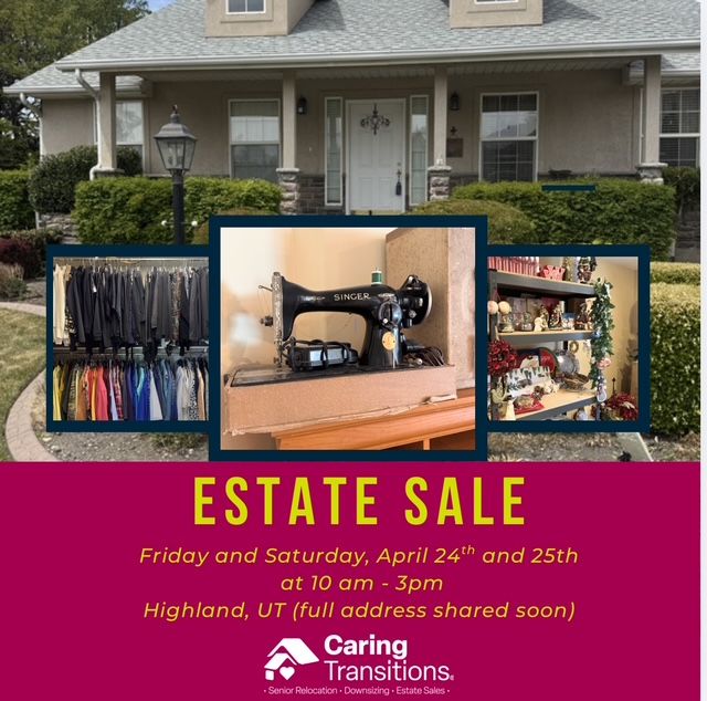 Estate Sale Friday April 24 & Saturday April 25