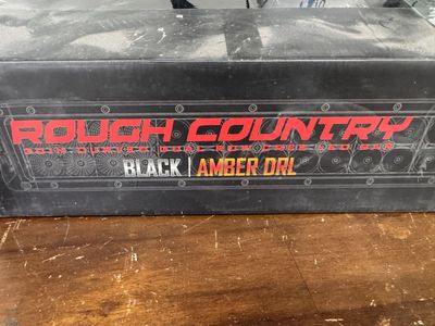 Rough Country 30 Inch Curved Dual Row Cree LED Light Bar Black Amber DRL
