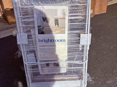 Brightroom Foldable Drying Rack White Powder-Coated Metal