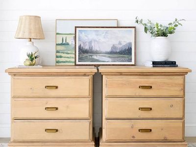 Modern Minimalist Boho Style 3 Drawer Dresser Nightstands | Modern Boho Nightstands Drawers