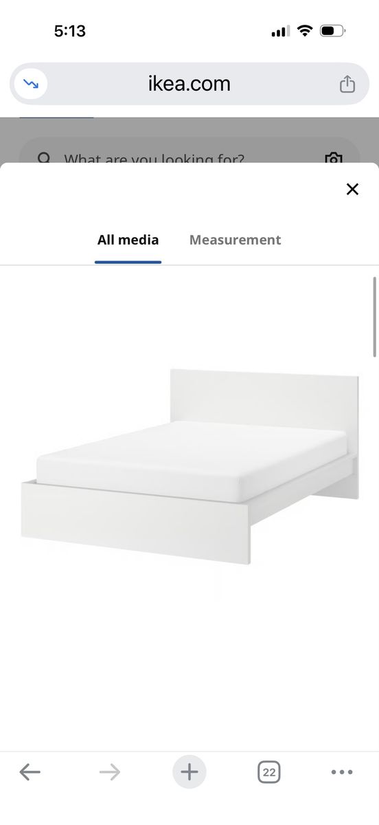 White Bed Frame Full Size / Swedish store