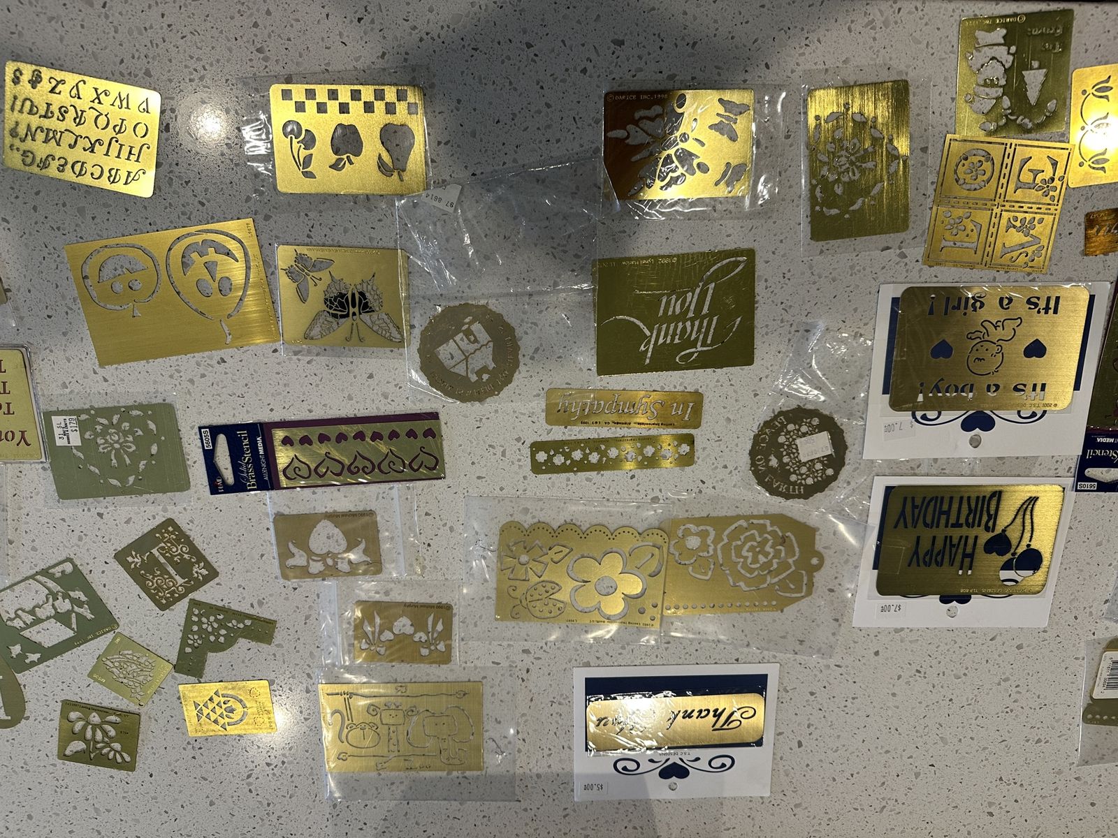 Vintage Brass Embossing Stencils