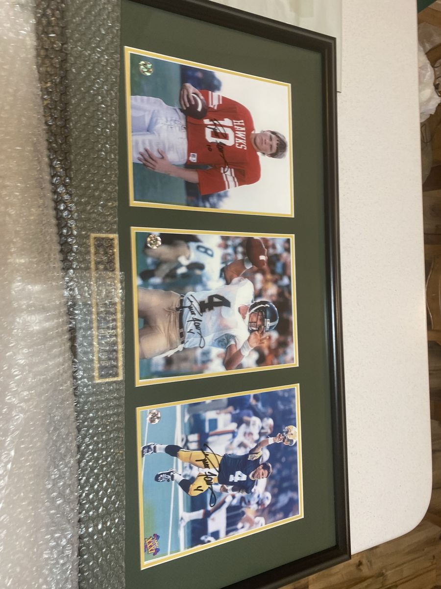 Triple 8x10 Green Bay Packers Autograph Framed Brett Favre Signed Photo Collage - The Boy The Man The Legend Auto W/COA