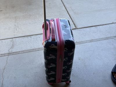 Unicorn Print Rolling Carry-On Luggage and green Carry on luggage. Can purchase separate or together.