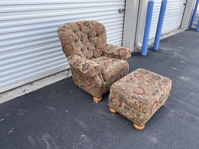 Comfortable Chair And Ottoman