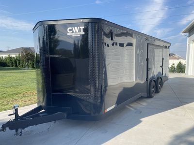Covered Wagon Trailers Enclosed Cargo Trailer - Dual Axle Black