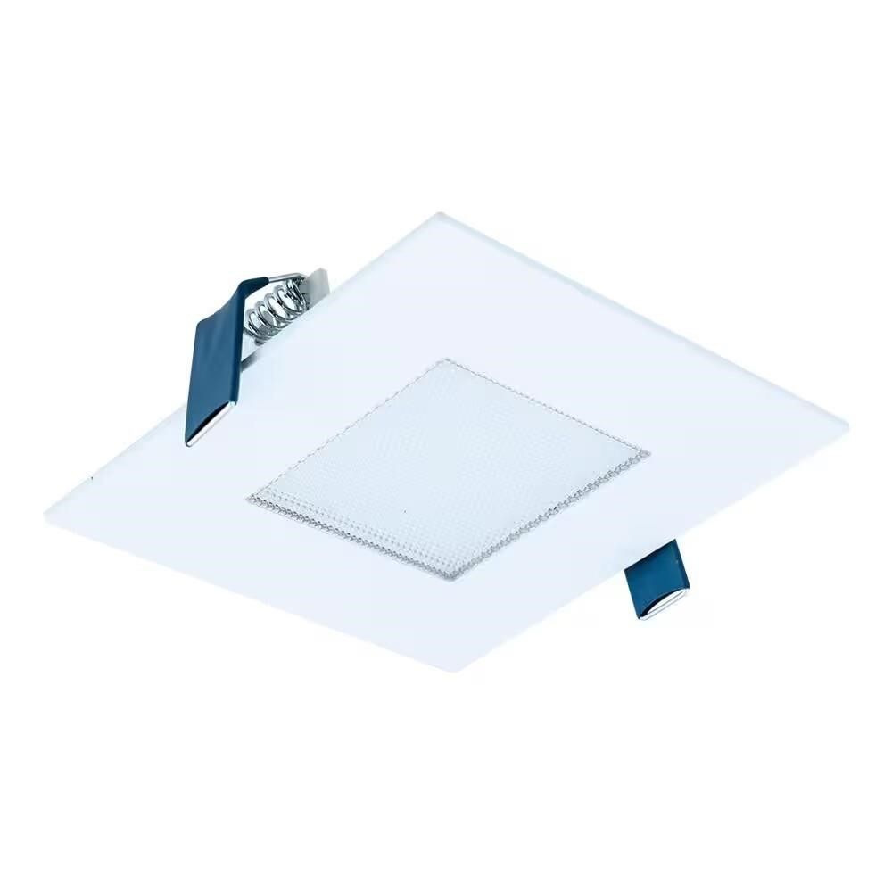 HALO 4 in. Square White 5-CCT Selectable Canless Integrated LED Downlight