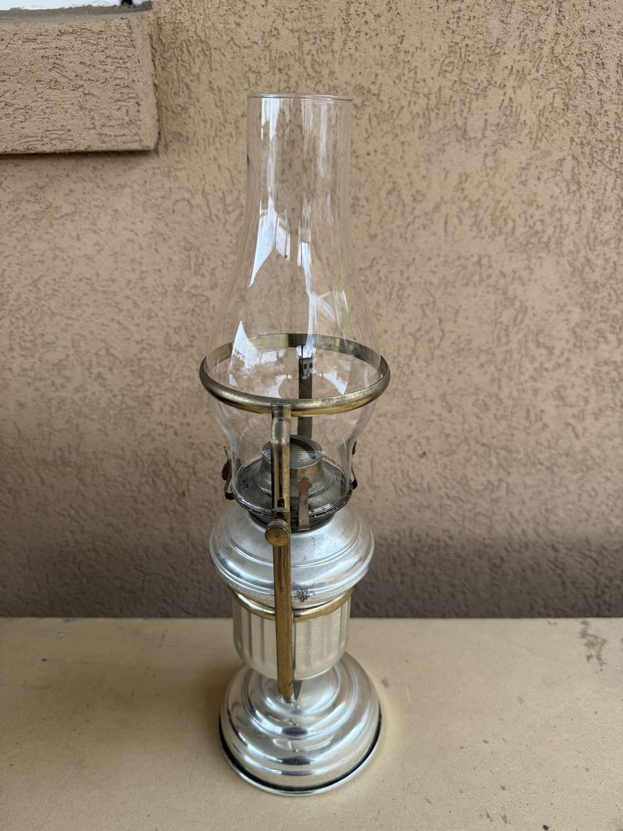 Vintage Brass Nautical Ginbal Swicel Oil lamp