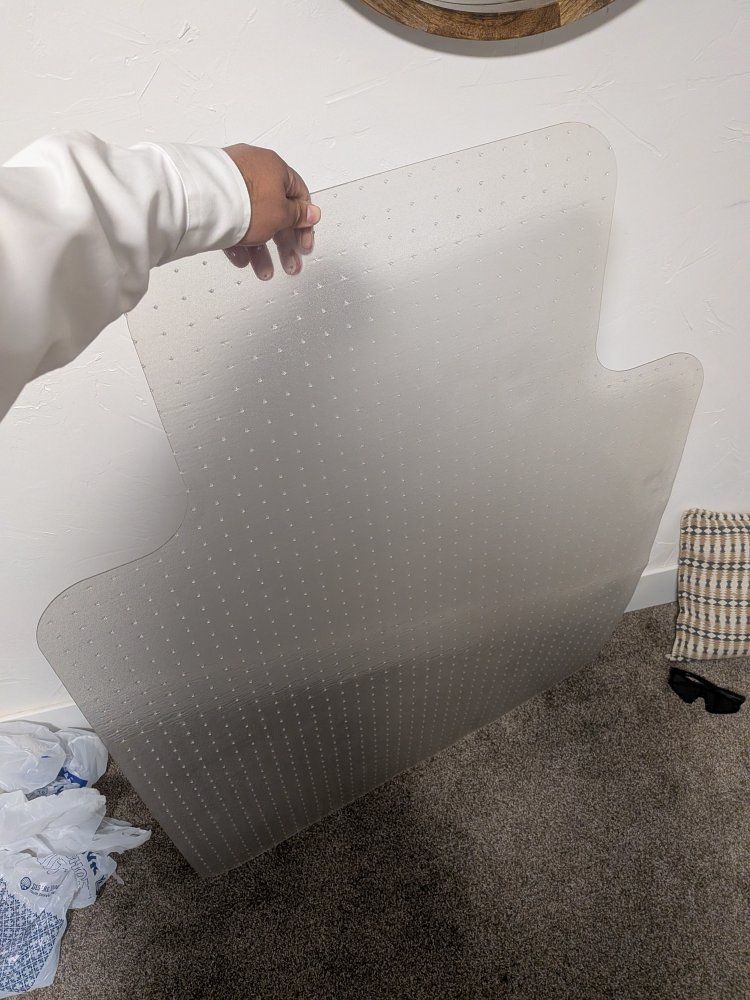 Clear Plastic Office Chair Mat for Carpeted Floors