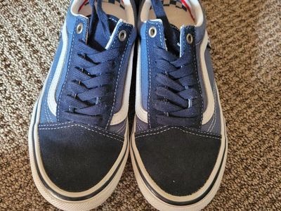 Vans Old Skool Pop Cush Blue/White Skate Shoes - Used Men's Size 4