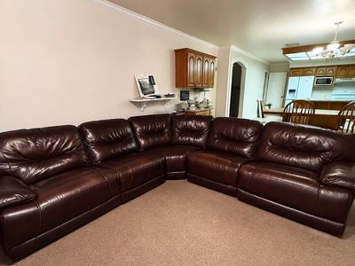 Sectional leather couch