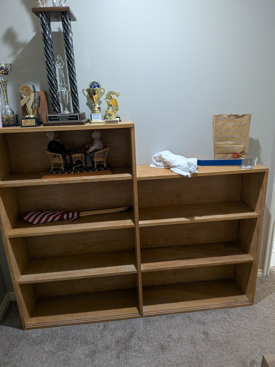 Split level bookshelf