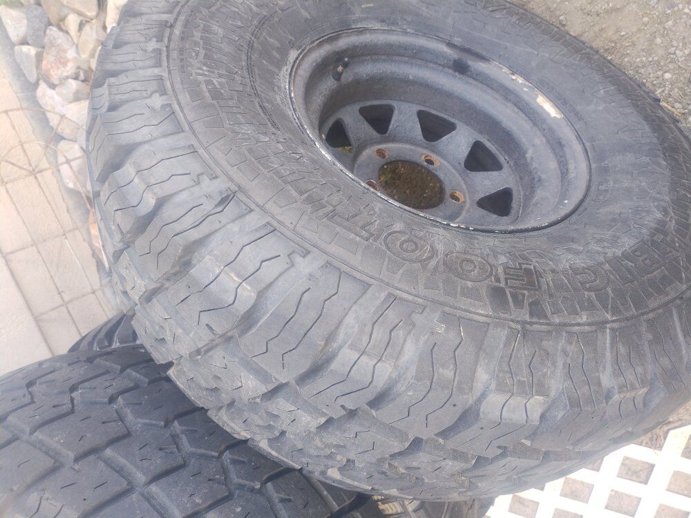 2- 35x12.50r15 tires with 5x5.5 rims