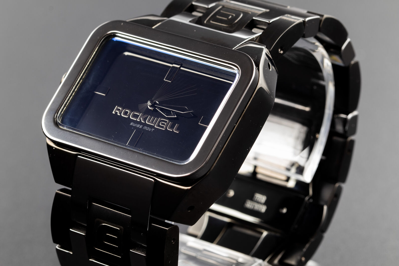 NEW IN BOX Rockwell DUEL TIME WRIST WATCH. COLOR: PHANTOM BLACK