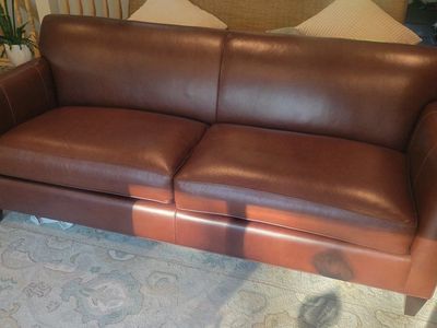 Crate and Barrel Leather sofa couch