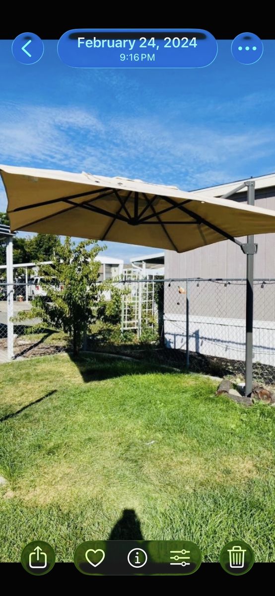 Large patio umbrella from IKEA