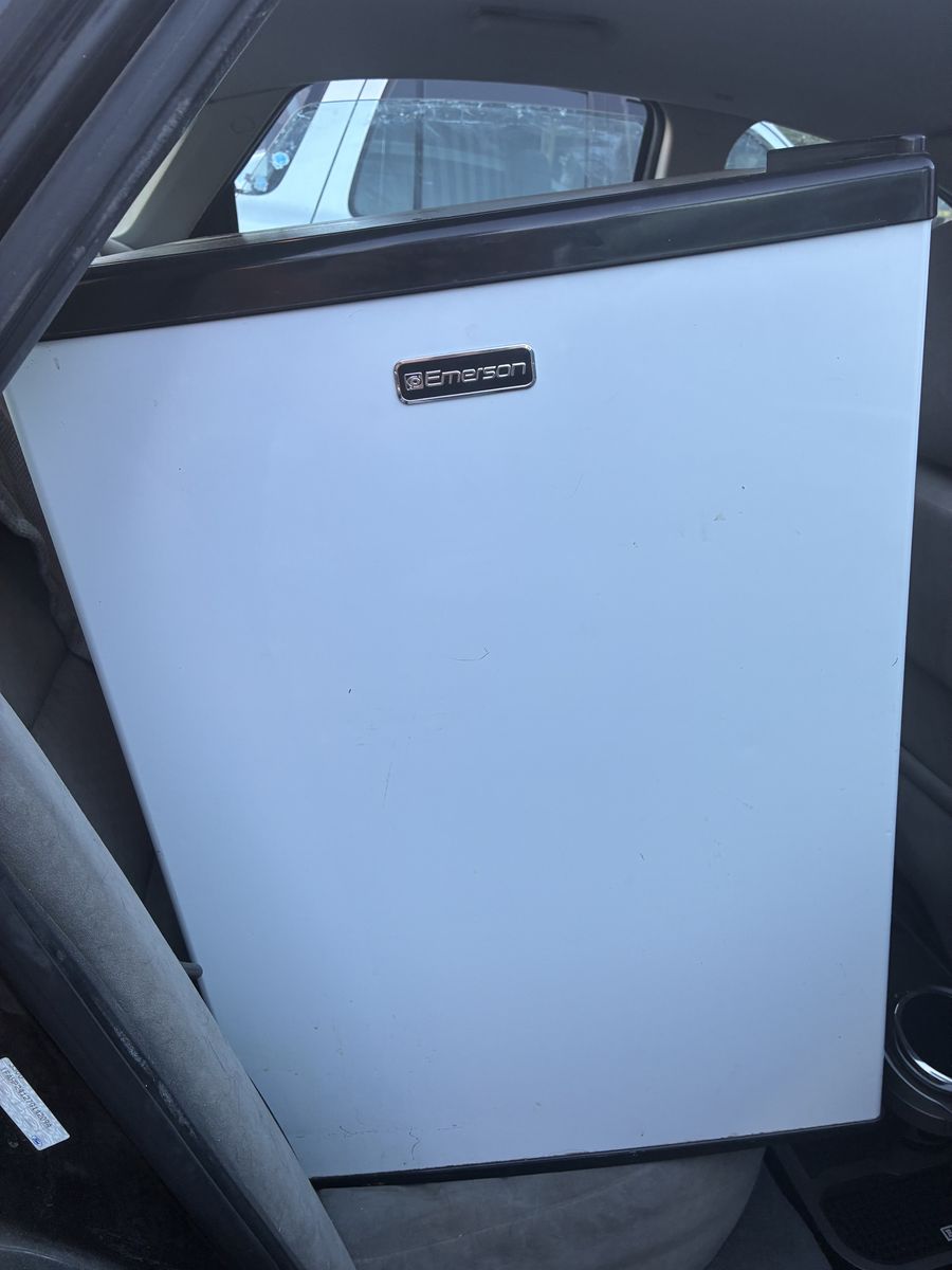 Emerson mini black and white  mini  refrigerator