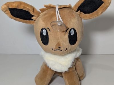 Pokemon Eevee Plush with Suction-cup Hanger 9"
