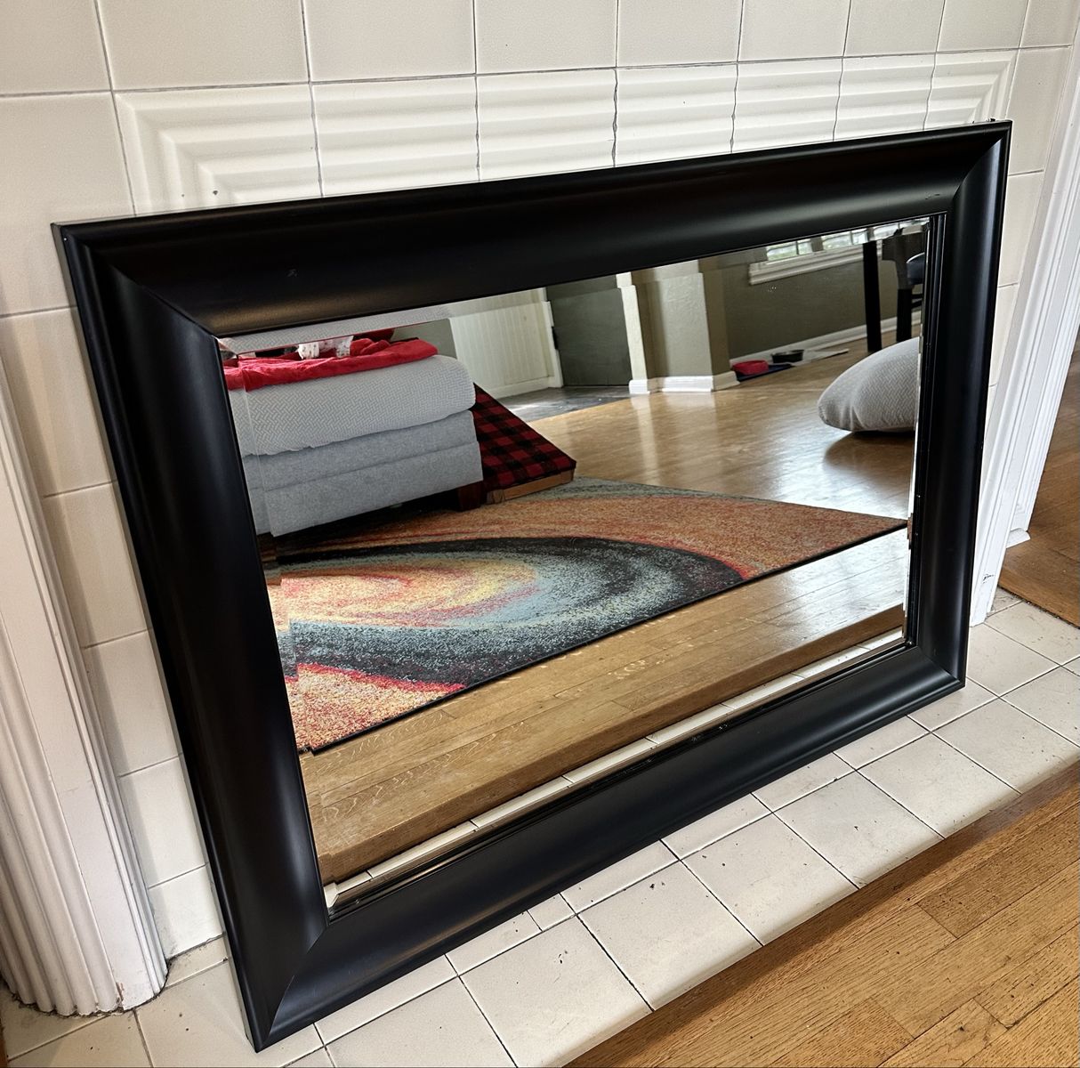 Black Framed Wall Mirror 43x31 – Modern