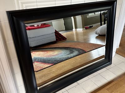 Black Framed Wall Mirror 43x31 – Modern