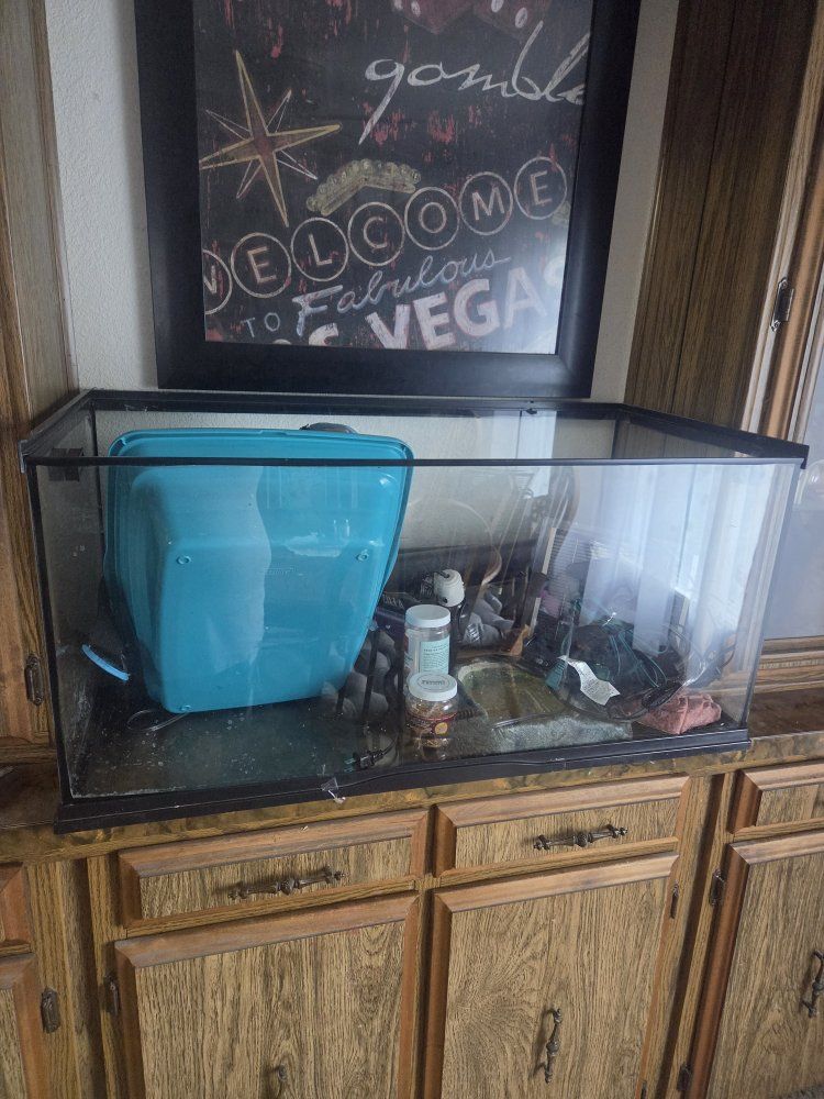 40 Gallon Glass Aquarium Tank with Accessories for Bearded Dragon 