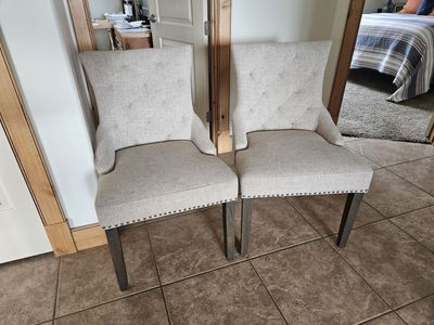 Upholstered high back chairs