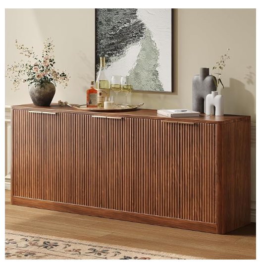 Set of 2 Evermagin Walnut Buffet Cabinets (31.5 in and 63 in) NEW in Shipper's Box
