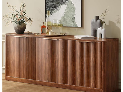 Set of 2 Evermagin Walnut Buffet Cabinets (31.5 in and 63 in) NEW in Shipper's Box